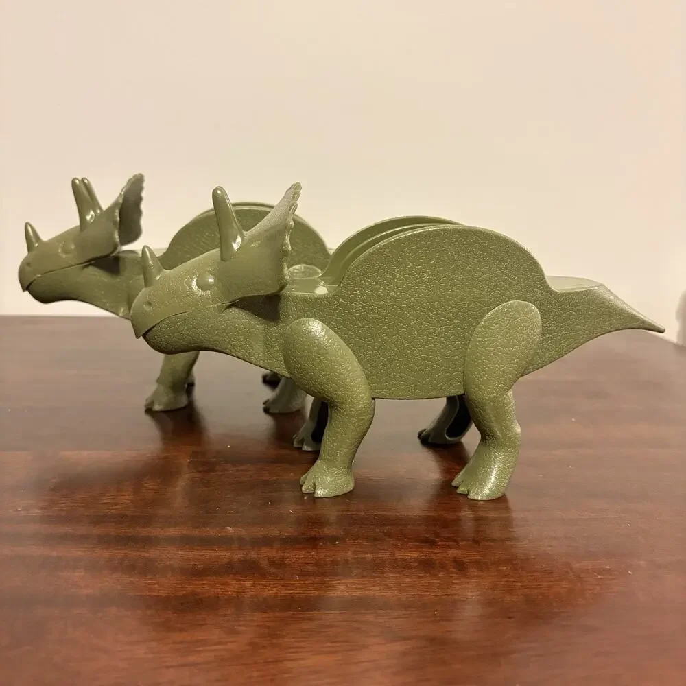 Triceratops Taco Holder Stand Party Decor Food Dino Dinosaur Green Set Of 2